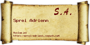 Sprei Adrienn névjegykártya